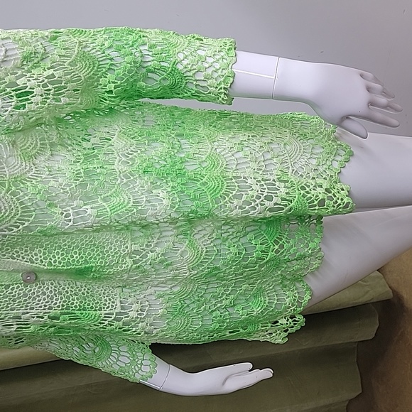 Step In Style Crocheted Tunic Swim Coverup Top Size Medium - Picture 4 of 9